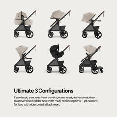 Mompush Ultimate 3 reversible seat for face-to-face or world-view moments
