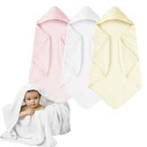 Momsnug hooded baby towel closeup shows ultra-soft muslin for gentle drying.