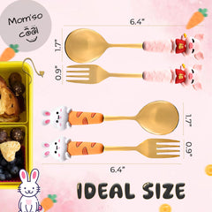 Mom'so cool bunny spoon in gold finish for cheerful dining.