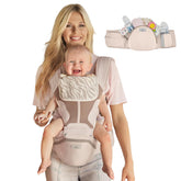 MOMTORY StowNGO Pro in soft pink fabric for comfortable all-day baby wearing