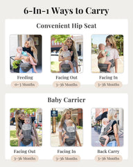 MOMTORY StowNGO Pro back carry pose showing versatile 6-in-1 design.
