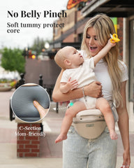 MOMTORY StowNGO Pro facing-out option supports curious toddlers on adventures.