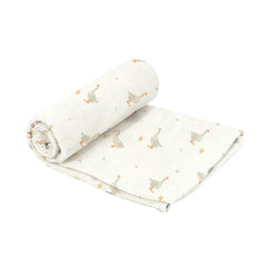 MON AMI Mother Goose plush rattle offers soft grip and gentle sounds for baby play
