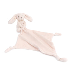 MON AMI Rosie The Bunny plush lovey with bunny head offers comforting security for infants.