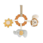 MON AMI Safari Teether Ring closeup with scalloped silicone edge soothing gums