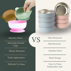 Monkey Proof bowls are dishwasher-safe and stain resistant for easy cleanup.