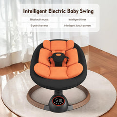Monniebaby swing featuring ambient lighting for soothing moments.
