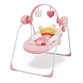 Monniebaby pink wing crown design infant swing for soothing naps.