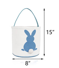MONOBLANKS Easter Bunny Basket Blue flat-fold, space-saving storage.