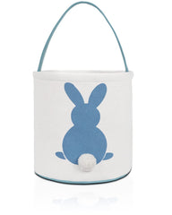 MONOBLANKS Easter Bunny Basket Blue front view, ideal for egg hunts and gifts.