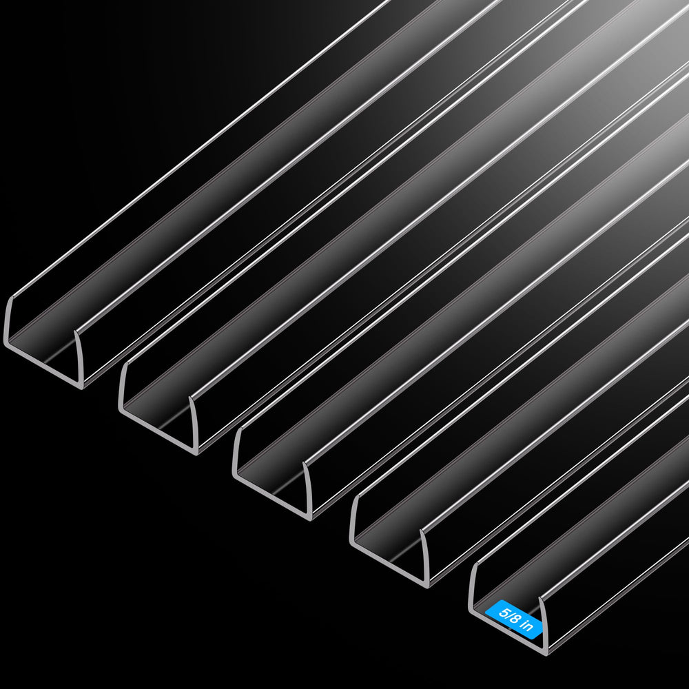MONOID cabinet door protector: clear 0.63-inch edge guard for long, narrow edges.