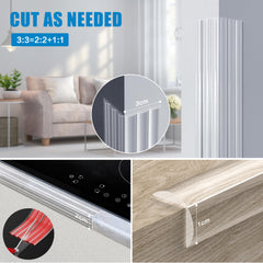 MONOID door and wall shield clear protects edges in high-traffic areas.