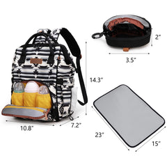 Montana West Wrangler diaper bag backpack front view showing rugged chic design