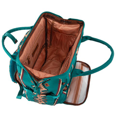 Side pocket of Montana West Wrangler diaper bag for water bottle or essentials