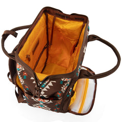 Montana West Wrangler main compartment with organized interior pockets for easy packing.
