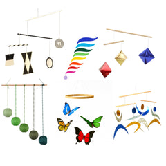 Montessori Baby Mobile Set Munari – focus shapes for newborn visual tracking.