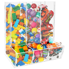 Montex acrylic wall toy dispenser front view with clear storage visibility