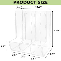 Montex triple-compartment hanging organizer keeps blocks, cars, and snacks neatly separated.