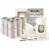 Moodie bear dispenser front view showing compact nursery accessory.