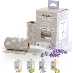 Moodie 90-count disposable diaper bags for quick home disposal