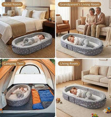 Mooedcoe toddler bumper bed sides define a safe sleeping space.