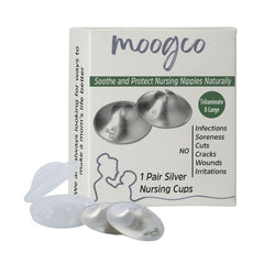 MOOGCO nursing cups trilaminate xlarge overview, a lightweight shield for breastfeeding comfort.