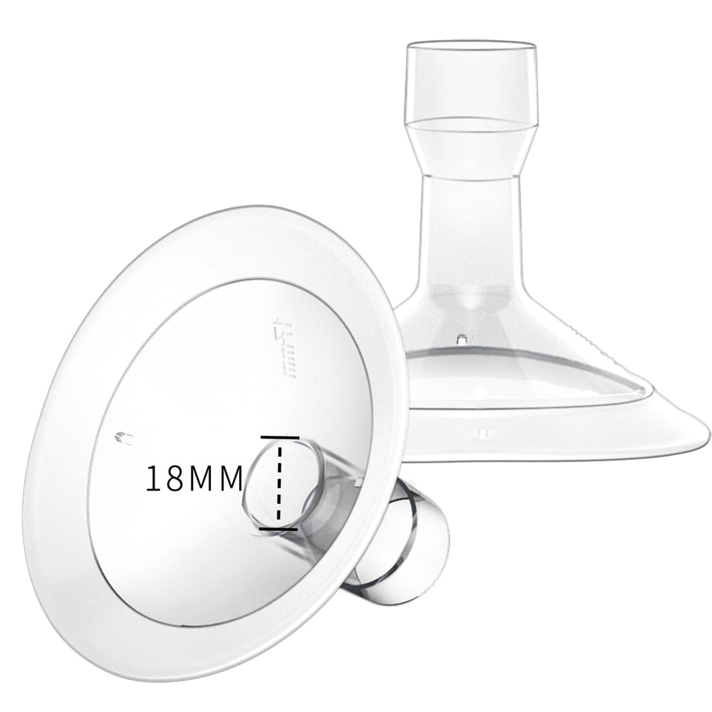 MOOMentaneous 18mm oval flange for Medela pump part, ergonomic and comfortable.