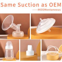 MOOMentaneous duckbill valve pair for Spectra pumps, improves seal and replacement ease.