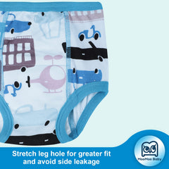 MooMoo Baby inner layers of cotton, muslin, and TPU for cloud-soft comfort.
