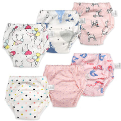 MooMoo Baby mermaid 4T pink training pants front closeup showing comfy waistband for toddler potty training