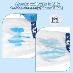 MooMoo Baby ribbed cuffs create a snug fit and easy pull up design