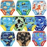 MooMoo Baby training underwear with six-layer crotch absorbs minor accidents for toddlers.