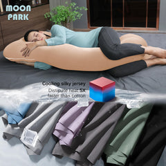 Moon Park removable cover close-up, showing easy-to-wash fabric for clean nights.