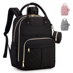 MOONBABY diaper backpack with changing pad for safe, clean baby changing on the go