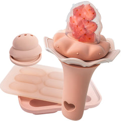 Moonkie fruit feeder with narrow-tip pouch promotes controlled flow for safer self-feeding.