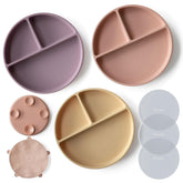 Moonkie suction plates with four-point suction keeping plate steady during feeding