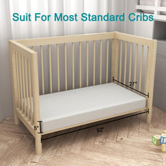 Moonlightfamily toddler mattress CertiPUR-US certified foam ensures safe, durable comfort.