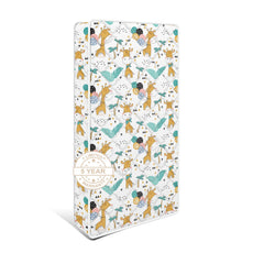Moonlightfamily giraffe-pattern cover on toddler mattress for breathable naps.