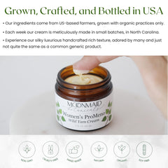 MoonMaid ProMeno applying cream on skin during daily skincare routine