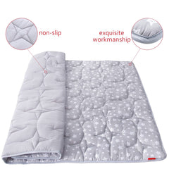 Close-up of Moonsea play mat thick padding for baby comfort during play