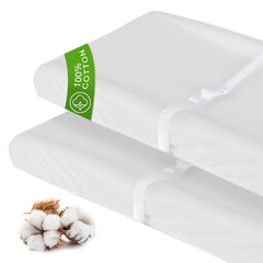 Moonsea cotton changing pad cover in white provides soft, breathable comfort for baby.