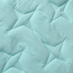 Moonsea hexagon playpen mat blue soft microfiber close-up shows cozy fabric