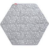 Moonsea hexagon playpen mat front view shows cushioned surface for safe crawling.