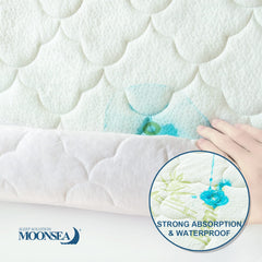 Moonsea machine washable cover for easy care after trips.