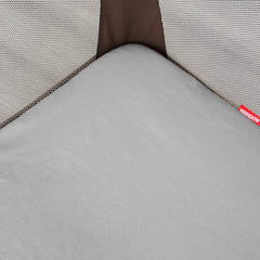 Moonsea sheet demonstrates quick install with elastic bottom for busy parents.