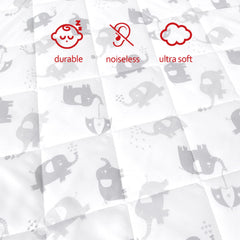 Moonsea Pack N Play sheets quilted padding detail highlighting cushioned comfort