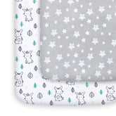 Moonsea pack-n-play sheets with stars and bunny pattern for a cozy sleep space