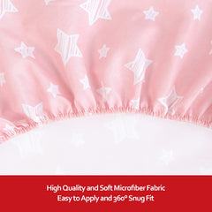 Moonsea pack n play sheets two-pack folded neatly for storage