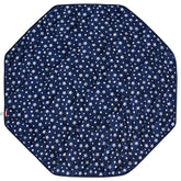 Moonsea Playpen Mat with 8-panel navy star pattern for safe baby play.