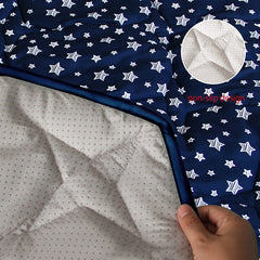 Moonsea Playpen Mat soft microfiber top for extra comfort during crawling.
